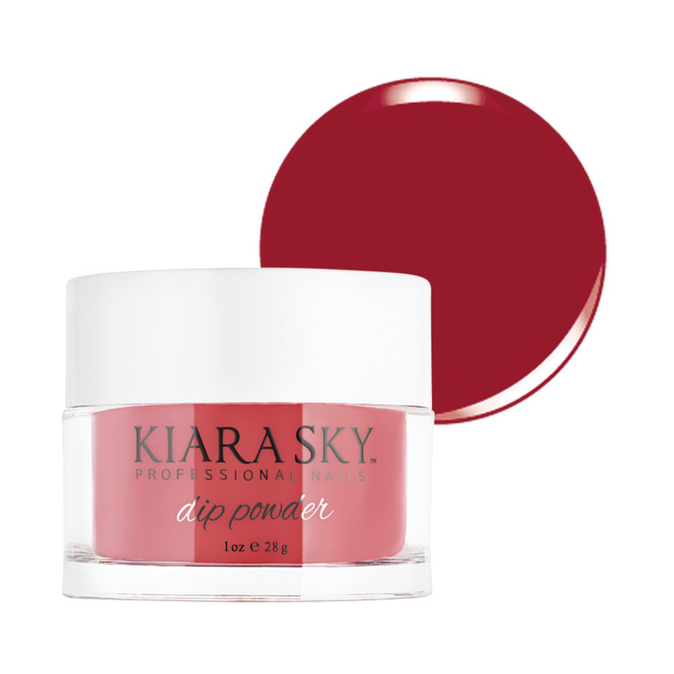 Kiara Sky Dip Powder Red Tones 1 oz, Rose Are Red