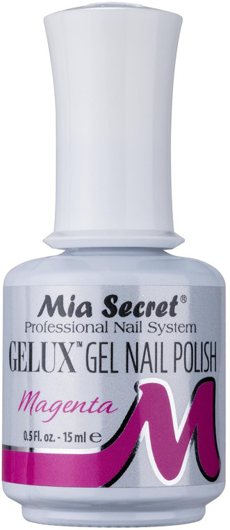 Mia Secret Gelux Soak-off gel nail polish color Magenta - Gel polish cured with nail lamp - Esmaltes para uñas en gel de larga duración para lampara