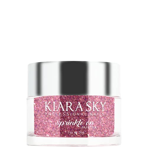 Kiara Sky Nail Art 3D Glitter 1 oz | Sprinkle On Collection | Mix with Acrylic, Gel Polish or dip Powder | Vivacious