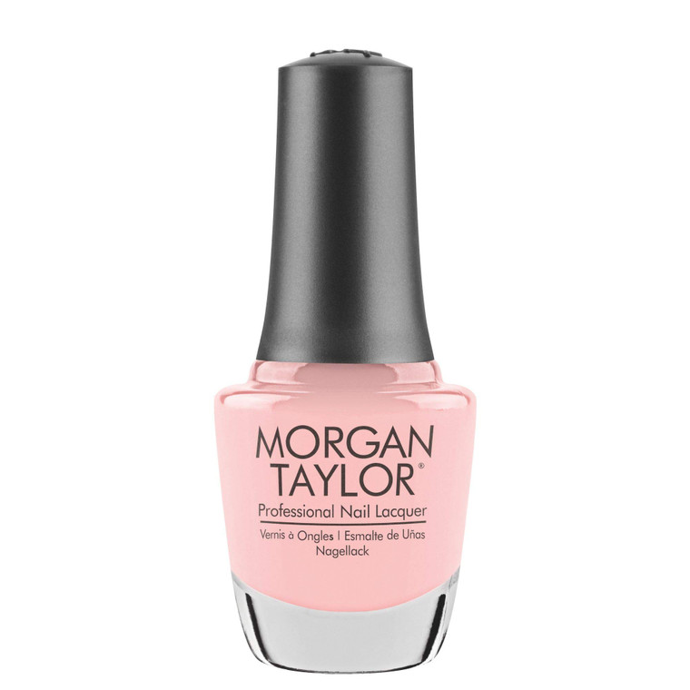 Morgan Taylor Nail Lacquer (All About The Pout) Light Pink Professional Lacquer, Vibrant, Chip-Resistant, Fast-Drying, Long-Lasting, High-Shine, Perf