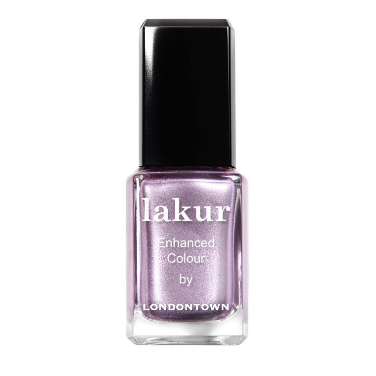 LONDONTOWN lakur Nail Polish - Chip-Resistant, Non-Toxic, Conditions & Hydrates Nails | Shimmery Metallic Purple, Brill-ant, .40 fl oz