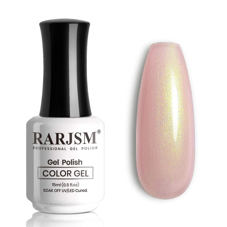 RARJSM Pearl Gel Nail Polish Mermaid Gel Nail 15ML Soak Off NailGelPolish Varnish with Shimmer Effect for DIY Nail Art at Home