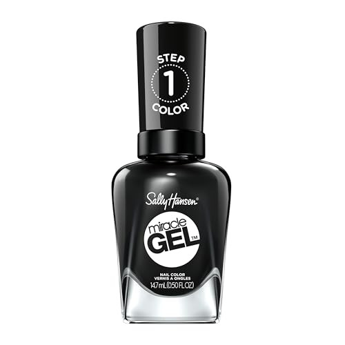 Sally Hansen Miracle Gel Salon Quality Nail Polish | Gel-Like Formula, Two-Step System, No UV Light Needed, Long Lasting | Opaque, | Opaque, Glossy |