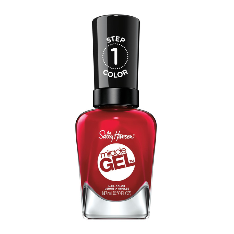 Sally Hansen Miracle Gel Salon Quality Nail Polish | Gel-Like Formula, Two-Step System, No UV Light Needed, Long Lasting | Opaque, Glossy | 449 Rhaps