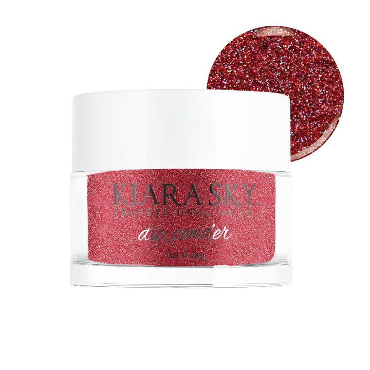 Kiara Sky Dip Powder Red Tones 1 oz, Rage The Night Away Shimmer