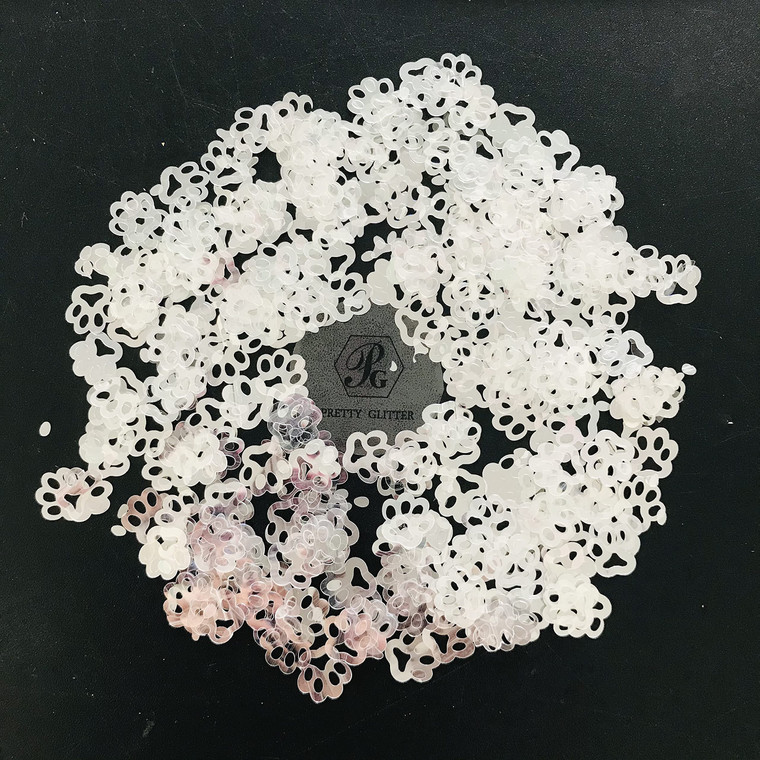 10 Grams/Pack - High Flash Sliver QUTE Paw Print Glitter - Festival Rave Beauty Makeup Face Body Nail Art Decoration B0100A