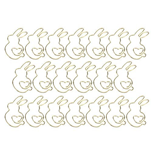 20 Staples Bookmarks Rabbit Shaped Paper Clips Gold Metal Paper Clip Organization Documents for School Office Use