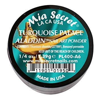 Mia Secret Proferssional Acrylic Powder - Aladdin Collection 1/4oz Jar (Pick your Color) (Turquoise Palace)