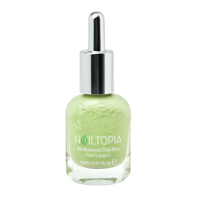 Nailtopia - Plant-Based Chip Free Nail Lacquer - Non Toxic, Bio-Sourced, Long-Lasting, Strengthening Polish - Juice Cleanse (Pastel Green) - 0.41oz