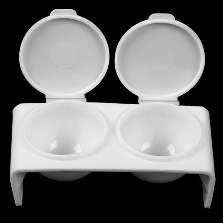 1 Piece Double Cup Nail Art Cup Bowl Acrylic Liquid Powder Dappen Dish Liquid Powder Dappen Container Holder for Nail Art Tools