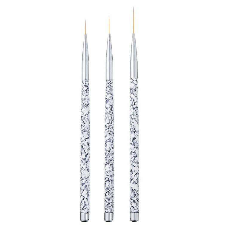 Tbestmax Professional Fine Nail Art Liner Brush UV Gel Painting Acrylic Nail Brushes Striping Brushes for Short Strokes, Details, Blending, Elongated