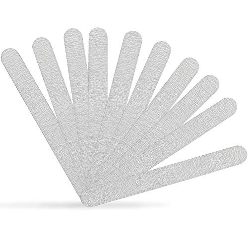 Karlash Nail File 10 PCS Professional Double Sided 80/80 Grit Nail Files Emery Board Zebra Manicure Pedicure Tool and Nail Buffering Files for Acryli