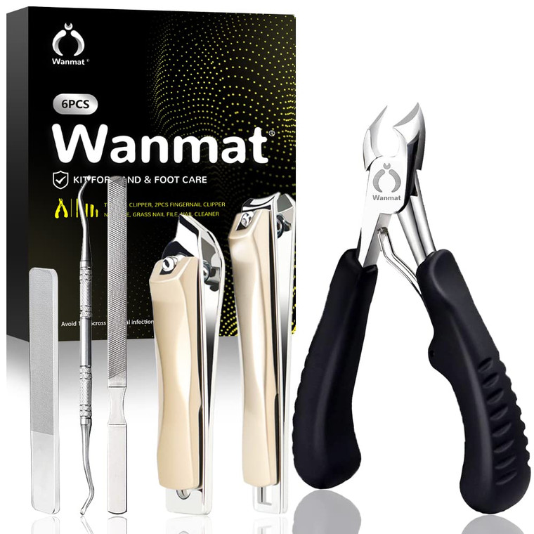 Upgraded Toe Nail Clippers for Men, 6pcs Toenail Clippers, (1pcs)