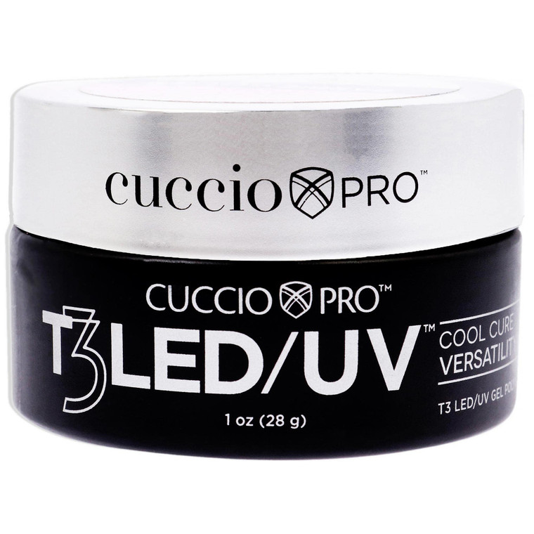 Cuccio Pro T3 LED/UV Cool Cure Versatility Gel - Self-Levelling - Incredibly Flexible - Strong Adhesion - High Shine Finish - Fast Application - Quic