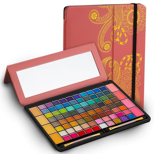 Toysical All In One Makeup Kit in Leather Case - Eye Shadow Palette Makeup for Girls, Teens and Women, Highly Pigmented - 88 Colors Eyeshadow Palette