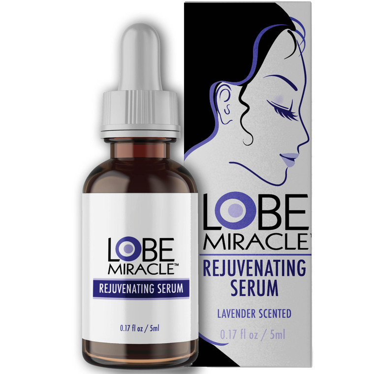 Lobe Miracle Rejuvenating Ear Lobe Serum - Ear Care Solution for Pierced Ears & Ear Care Products w/Aloe, Vitamin E & Lavender - Promotes Healing, He