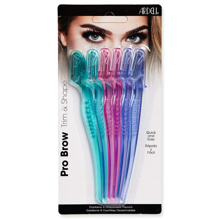 Ardell Pro Brow for Trim & Shape  Eyebrow Razor, Trimmer, and Shaper with Cover, Face Razor for Women, Dermaplane Razor, 1 Pack
