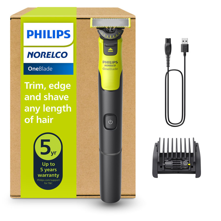 Norelco Philips OneBlade 360 with Connectivity Hybrid Face, Electric Beard Trimmer and Shaver, with 360 Blade Technology, 1x360 Blade for Face, 5in1