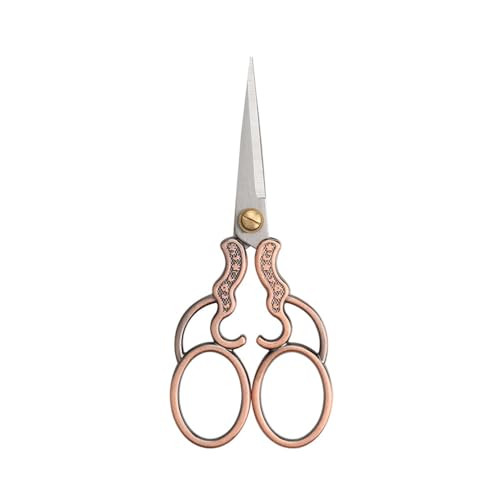 Aesosor 5" Vintage Scissors All Purpose, Stainless Steel Scissor for Scrapbook Albums, Small Sewing Scissors for Home Office Studio Craft Art Work Ha