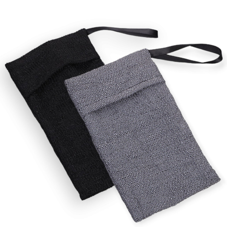 2PCS Different Roughness Soap Bag Exfoliating, Soap Saver Bag for Body Scrubber Exfoliator Bar Soap Holder Pouch for Shower Soap Sock