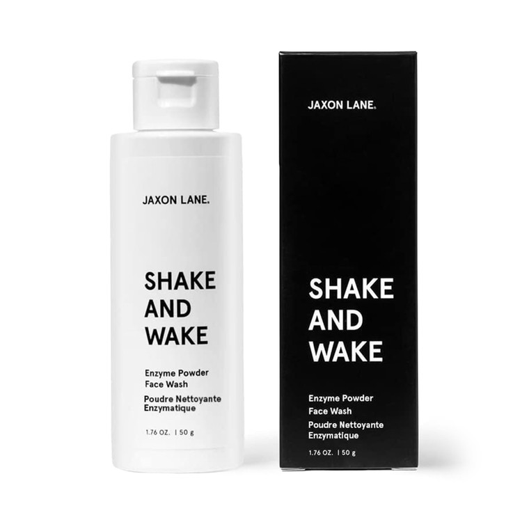 Enzyme Powder Face Wash for Men | SHAKE AND WAKE Exfoliating Powder Cleanser, Anti Aging Pineapple & Papaya Enzyme Cleanser & Microfoliant with Vitam