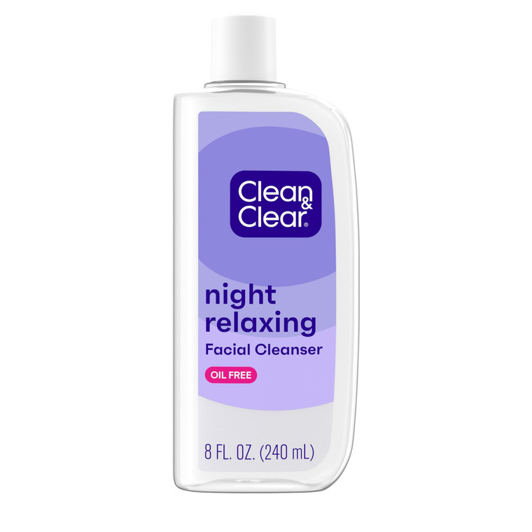 Clean & Clear Night Relaxing Deep Cleaning Face Wash, 8 Fluid Ounce (Packaging May Vary)