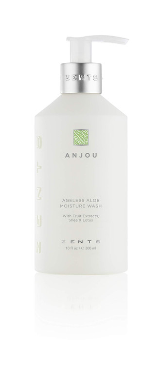 Zents Hand & Body Wash (Anjou Fragrance) | Hydrating Anti-Aging Cleanser with Organic Shea Butter & Aloe for Dry Skin | Gentle & Nourishing | 10 fl o