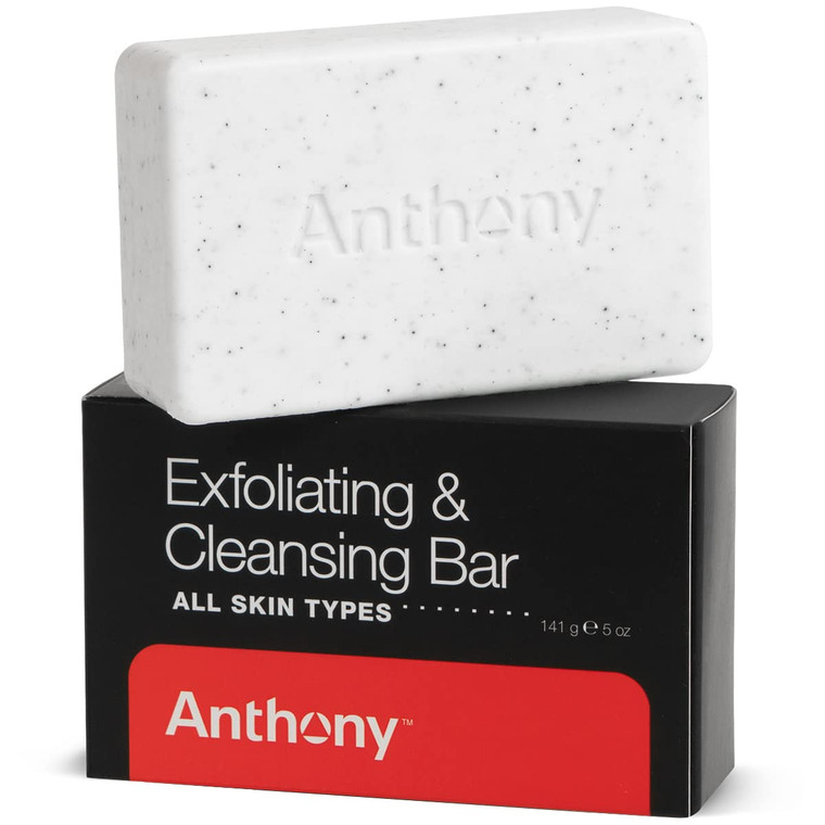 Anthony Men's Exfoliating Soap Bar, Grapefruit Scent, 5 Oz - Contains Cucumber Extract, Jojoba, Shea Butter, Squalane & Coconut Oils for Moisturizing