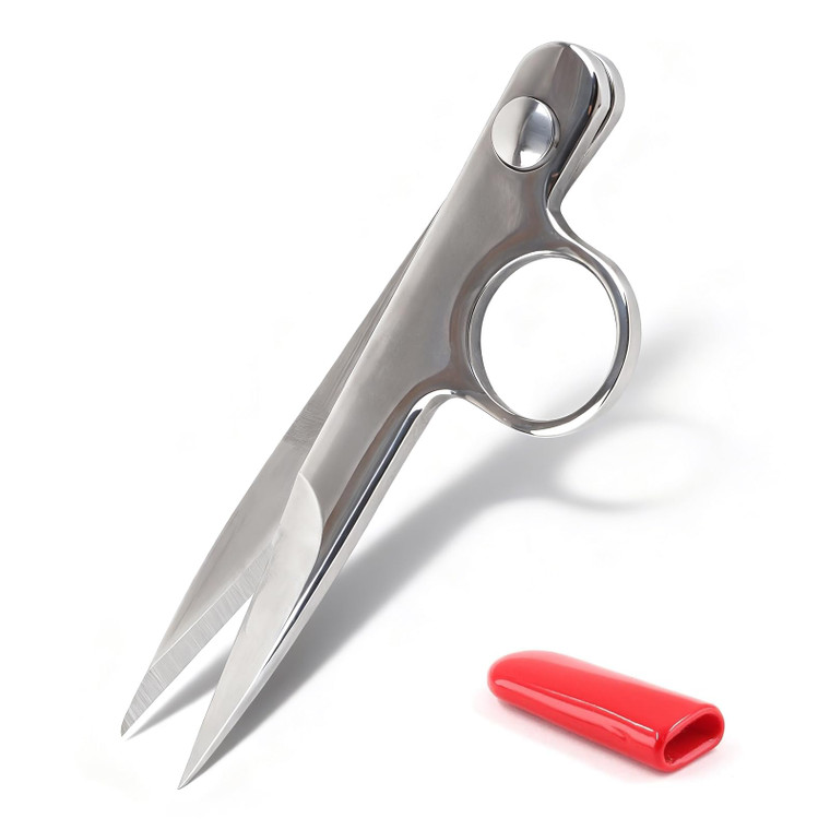 WGFOIP Sewing Scissors, Stainless Steel Thread Snips Trimming Nipper with Protective Sleeve for Fishing Line, Fabric, Yarn