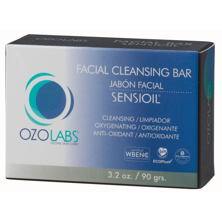 OZOLABS | facial cleansing bar with certified organic ozonated oils | Deep Cleansing & Hydrating face soap | Gentle for sensitive skin | vegan fragra