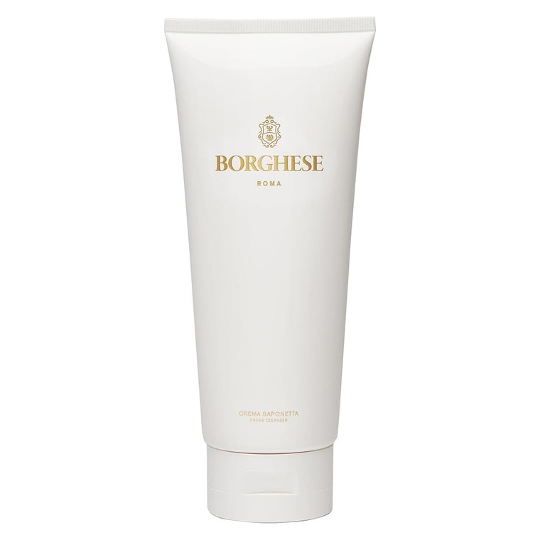 Borghese Crema Saponetta Creme Cleanser - Gentle Face Cleanser for Enlarged Pores, Tone & Texture with Sea Salt & Hyaluronic Acid, For All Skin Types