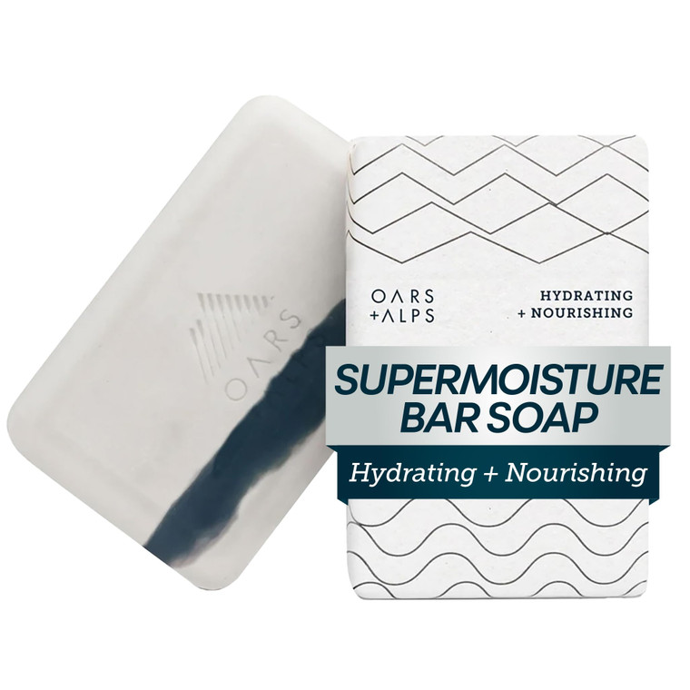 Oars + Alps Exfoliating & Moisturizing Bar Soap for Men, Deep Cleaning Soap, Clean Ingredients, All Skin Types, Shea Butter, Coconut Oil, 1pk
