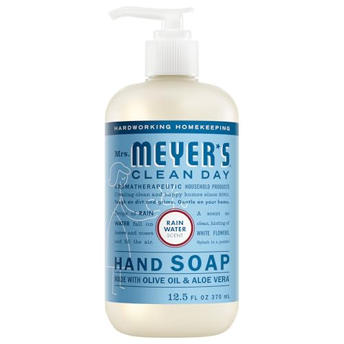 MRS. MEYER'S CLEAN DAY Hand Soap, Made with Essential Oils, Rain Water, 12.5 fl. oz
