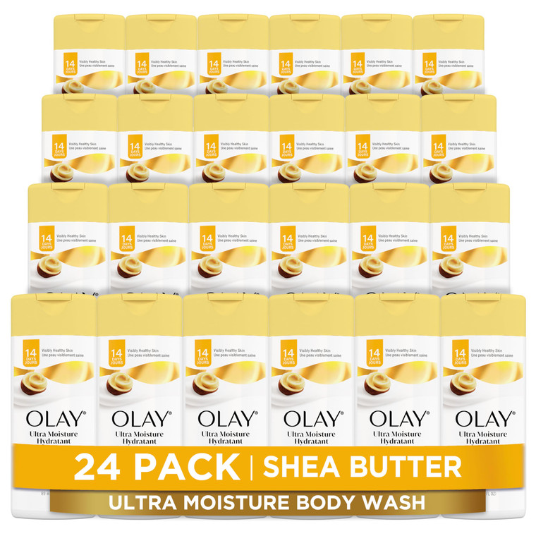 Olay Body Wash for Women, Ultra Moisture, 24hr Moisturizing, Hydrating & Refreshing, B3 Vitamin Complex, Free of Parabens & Phthalates, for All Skin