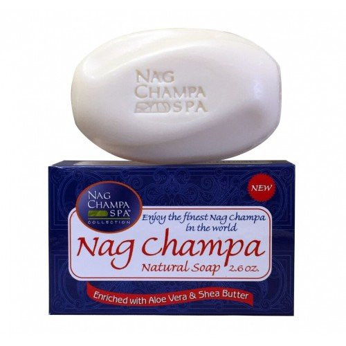 Nag Champa Natural Soap - 6 Bars - 2.6 oz (75 g) Each - Pure vegetable soap for All Skin Types