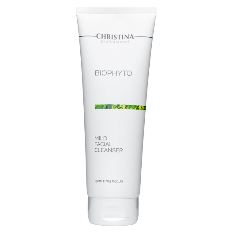 -CHRISTINA- Biophyto Mild Facial Cleanser with Green Tea and Cucumber Extracts - 250 ml - Soapless Gentle Face Wash and Daily Facial Cleanser for All