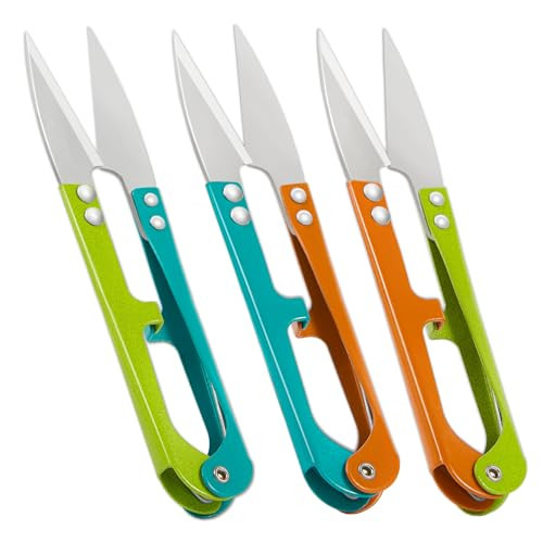 Auvitaya 3PCS Sewing Snips, 4.25inch Yarn Cutter, High-Carbon Steel Thread Cutter, Sewing Scissors, Small Crochet Thread Scissors for Crafts, Stitch,