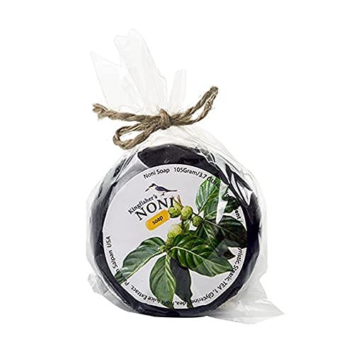 Kingfisher's Noni Soap, 100% Natural Cleanser for Normal and Oily Skin, with Noni Extract, for Men and Women, Unscented, 105g