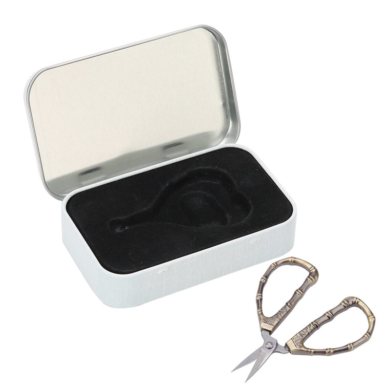 2.3 Inch Vintage Mini Sewing Scissors, Stainless Steel Embroidery Shears for Needlework Cross-Stitch DIY Crafts Tailoring Precision Makeup Cutting(Ba