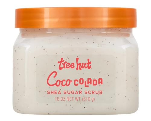 Tree Hut Coco Colada Shea Sugar Scrub, 18 oz, Ultra Hydrating and Exfoliating Scrub for Nourishing Essential Body Care