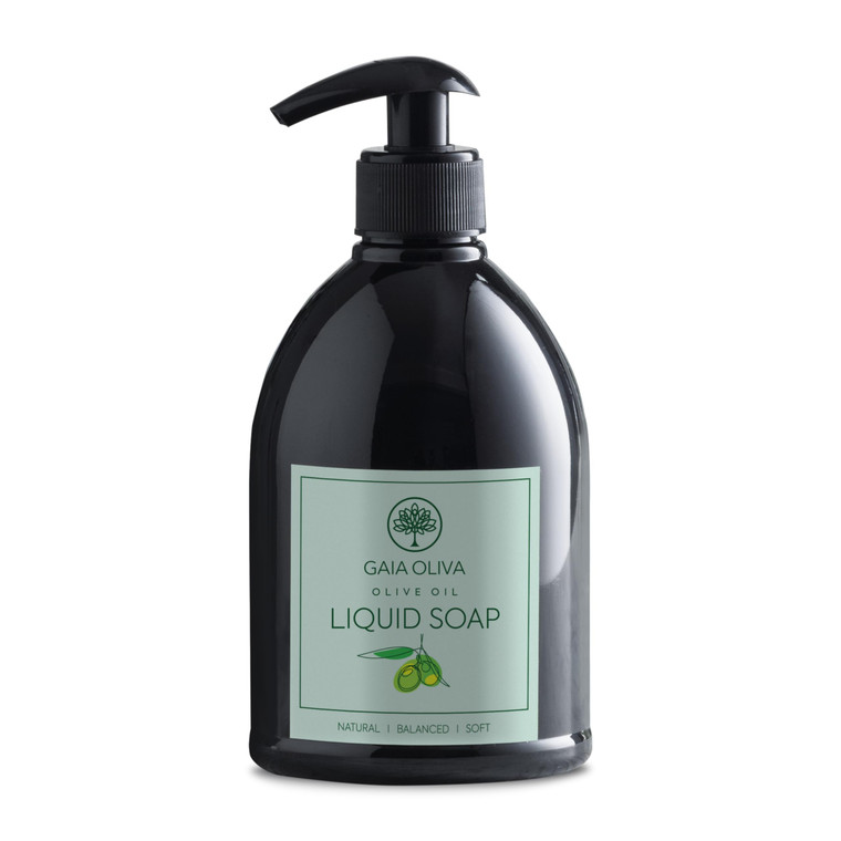 GAIA Oliva Olive Oil Hand Soap Liquid  Luxury Moisturizing Liquid Hand Soap for Bathroom & Kitchen, Natural Ingredients for Dry, Cracked Hands with