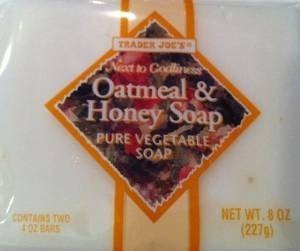 Trader Joe's - Oatmeal & Honey Soap Pure Vegetable Soap NET WT. 8 OZ - 2 - PACK (One Pack Contains 2 Bars. 4 Bars Total)