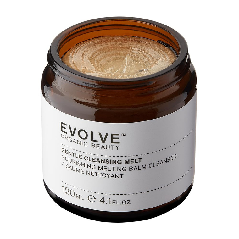 Evolve Organic Beauty - Gentle Cleansing Melt Balm | Soothe, Hydrate, Remove Make Up, Nourish | Baobab Oil, Vanilla | Small-Batch, Vegan Clean Beauty