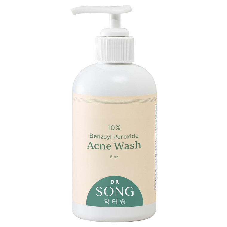 Dr Song Benzoyl Peroxide Wash 10% Acne Treatment: Acne Face Wash & Body Wash (8 Fl Oz (Pack of 1))