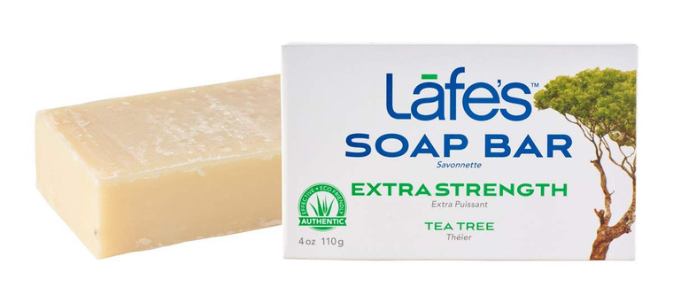 Lafe's Natural Body Care | Extra Strength - Tea Tree - Soap Bar | Cold Pressed, Vegan, Nourishing Bar Soap (4oz)