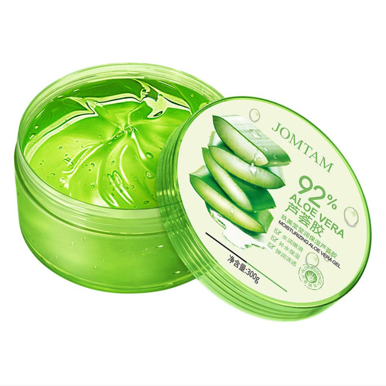 JOMTAM Aloe Vera 92% Moisturizing Gel Natural Extract Nourishes Cleansing Nourishes Softens Glycerin Oil Balance Essence Removes Acne 300g