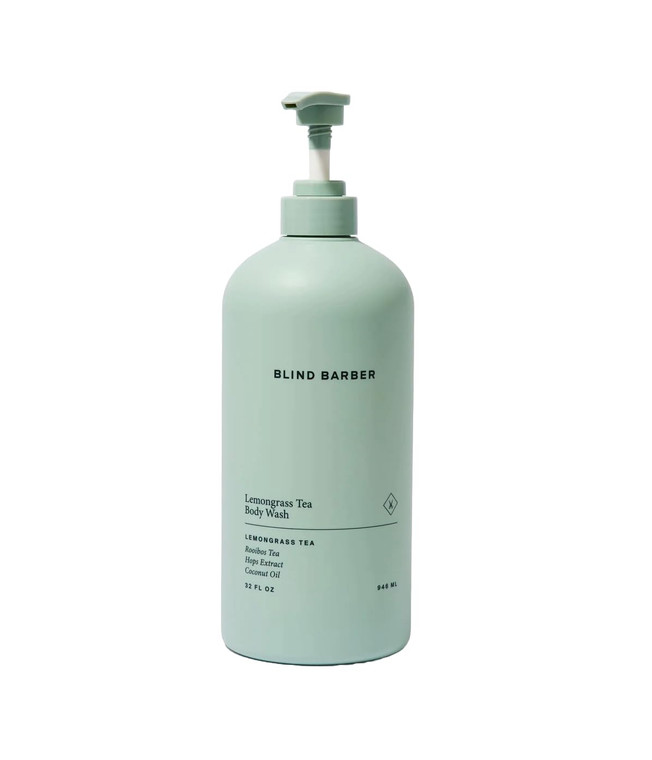 Blind Barber Lemongrass Tea Shower Gel for Men - A Daily Sulfate Free Body Wash for Clean, Hydrated Skin - Refreshing Formula Designed to Remove Buil