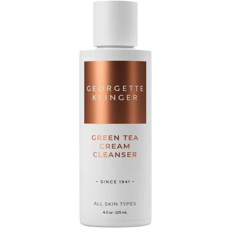 Georgette Klinger Green Tea Cream Cleanser - Hydrating Lightweight with Jasmine, Prickly Pear, Olive, Avocado Maintains Moisture, Nourishes and Sooth