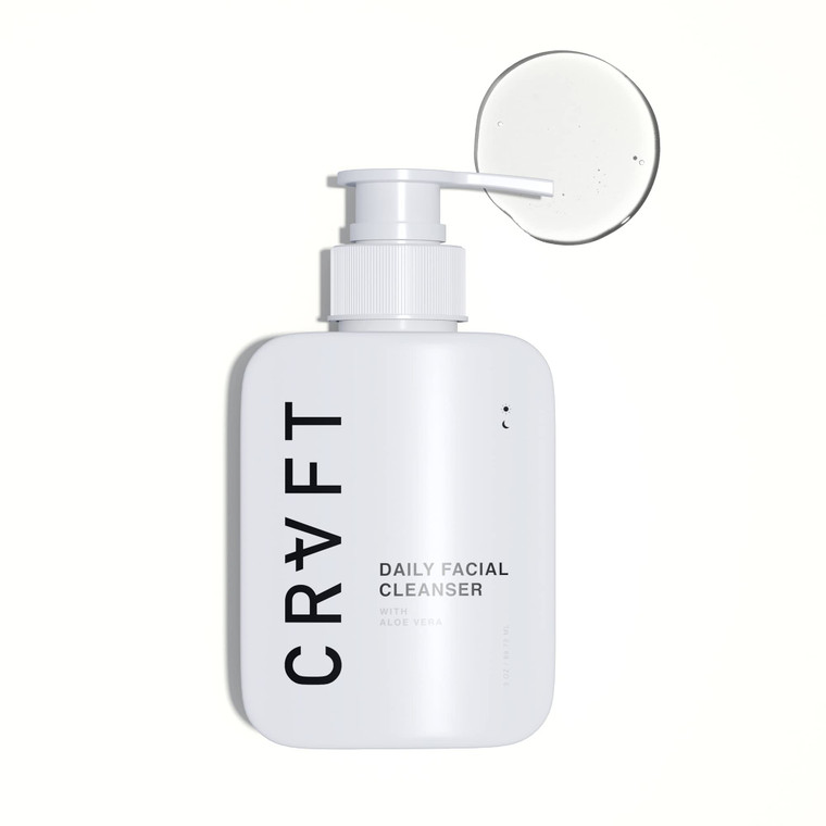 CRVFT Men's Daily Face Wash 3oz [AM/PM] | Oil & Dirt Extracting Cleanser | Daily Facial Cleansing | Ideal for All Skin Types | Clarifying Face Wash |