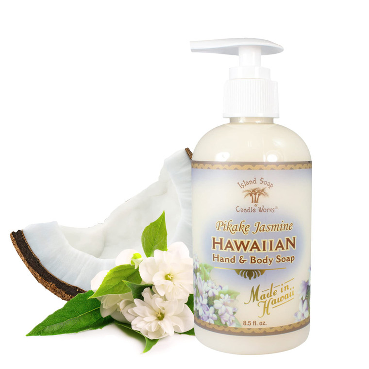 Island Soap & Candle Works Botanical Liquid Hand Soap - Vegan Hand Soap for Men and Women - Luxury Skincare for Bathroom - Hawaiian Gifts for Sensiti